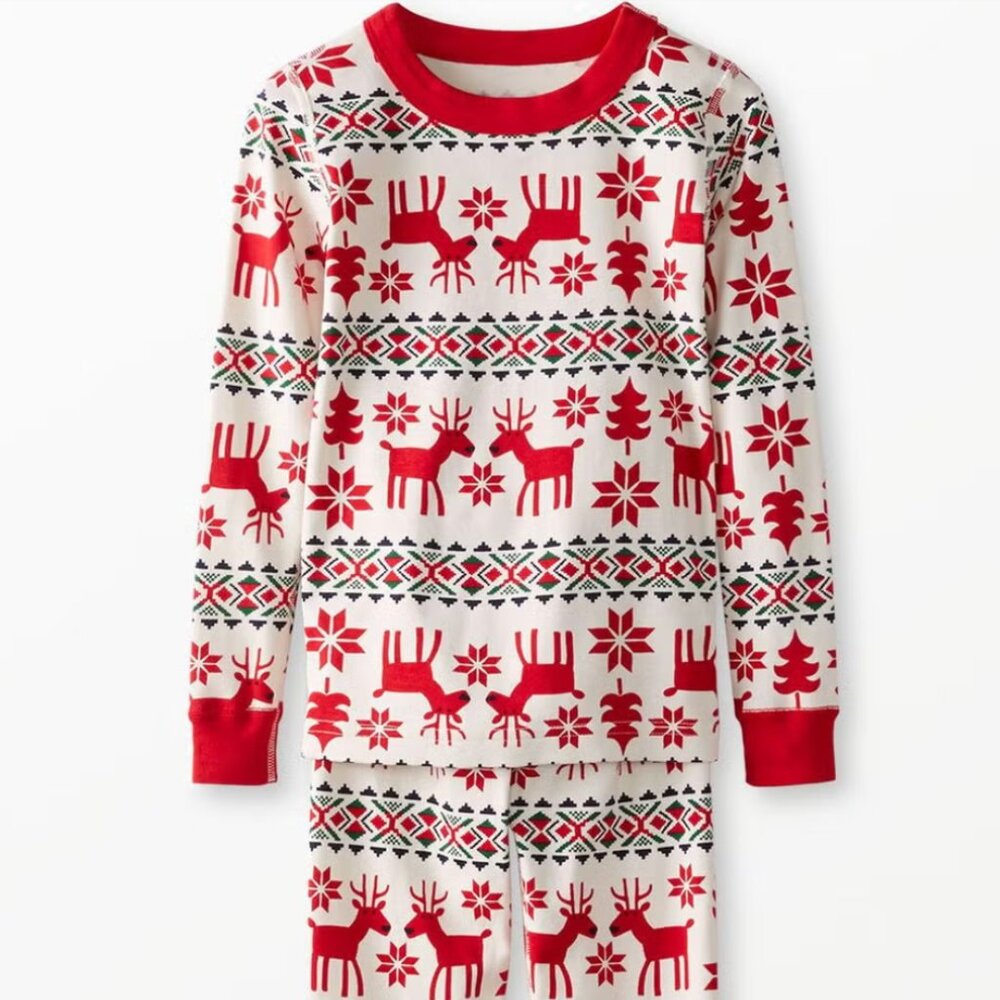 Hanna Andersson Size 10 Holiday Dear Deer HannaJams™ Pajama Set